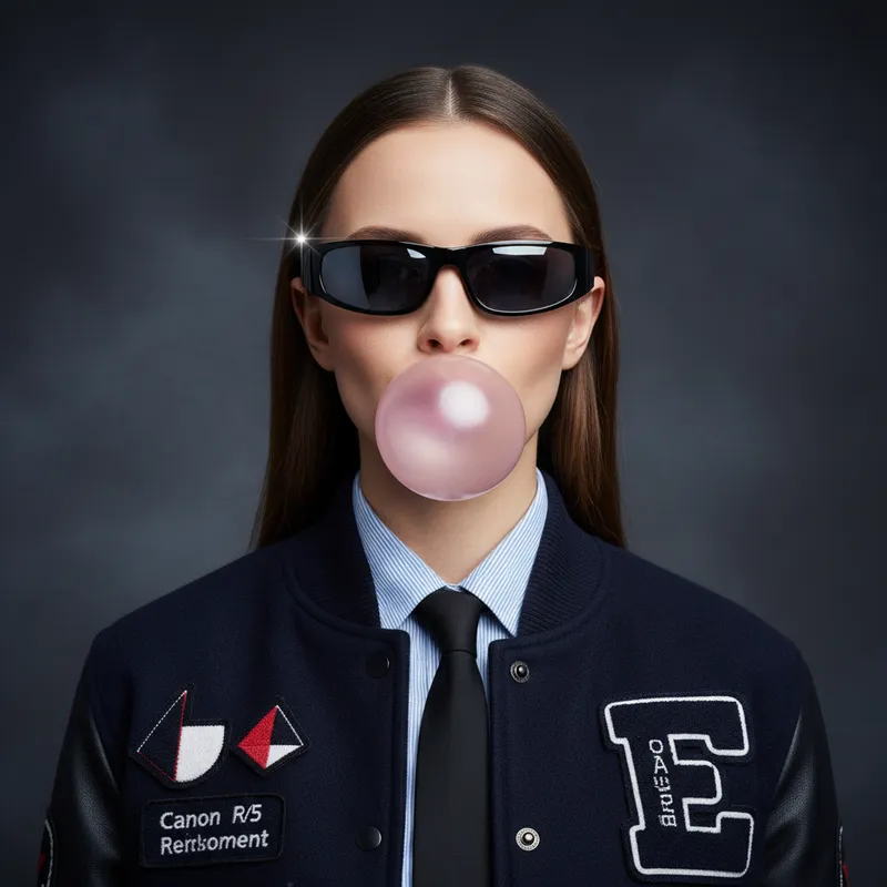 A hyper-realistic close-up portrait of me in a bold and styl…
