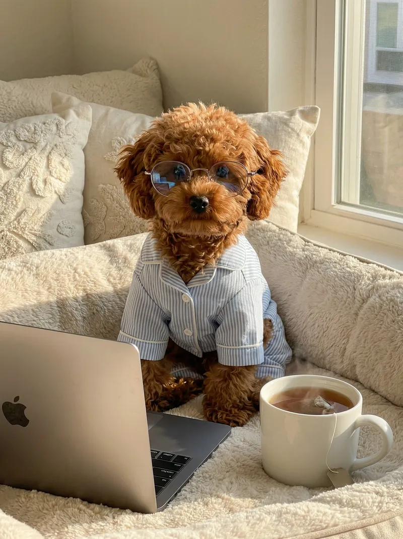 Transform my pet from the uploaded photo into the exact cozy…